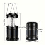 Set of 4 Camping Lights with 30 Leds, Foldable Emergency Flashlights, Battery-Operated