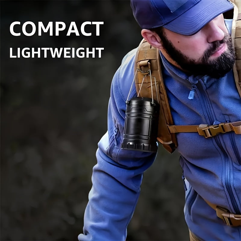 Set of 4 Camping Lights with 30 Leds, Foldable Emergency Flashlights, Battery-Operated