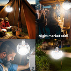 Portable Camping Solar-Powered LED Light - Rechargeable USB,