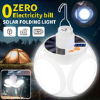 Portable Camping Solar-Powered LED Light - Rechargeable USB,