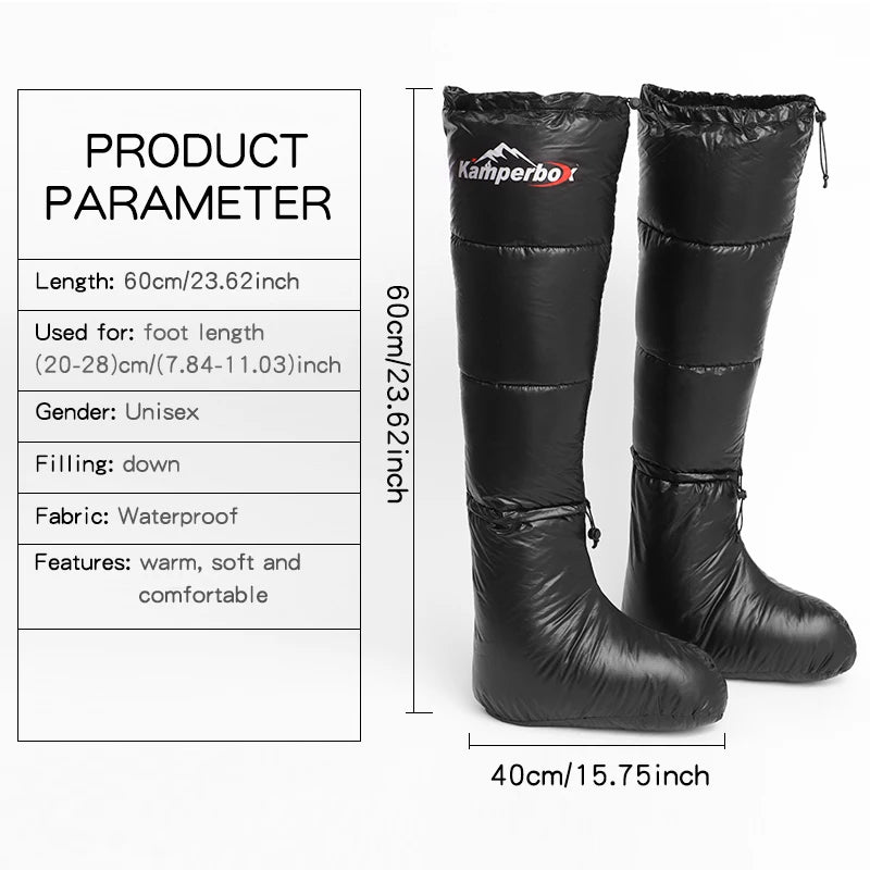 Camping Down Booties Sleeping Boots