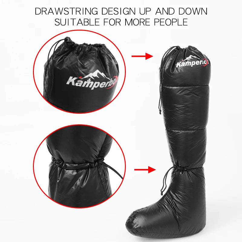 Camping Down Booties Sleeping Boots
