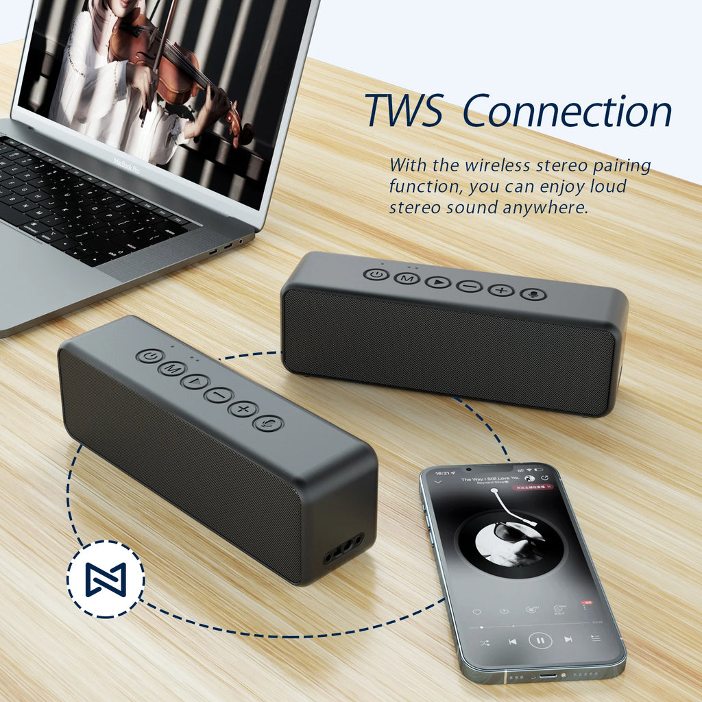 BOGASING M6 Portable Bluetooth Speaker 30W Wireless 5.0 Waterproof
