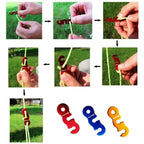 4 Outdoor Tent Ropes, Reflective Ropes Canopy Reinforced Windproof with Buckles