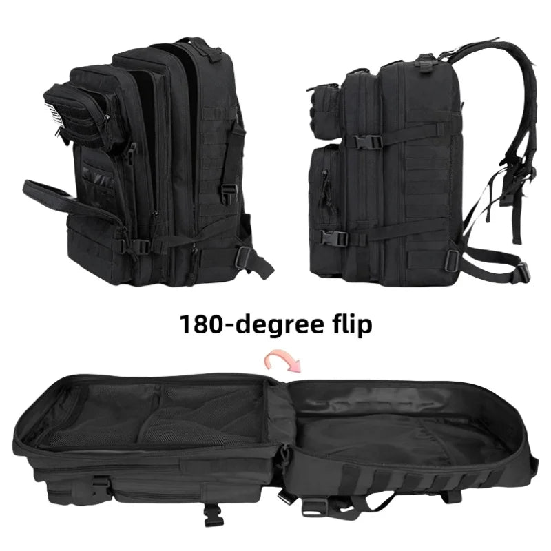 Outdoor tactical backpack, lightweight with waterproof function, large capacity,
