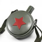 Stainless Steel Pentagram Military Canteen Outdoor Camping Hiking