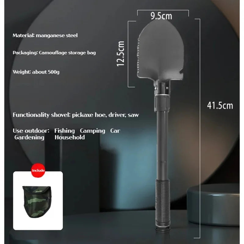 Multifunctional garden shovel for camping,