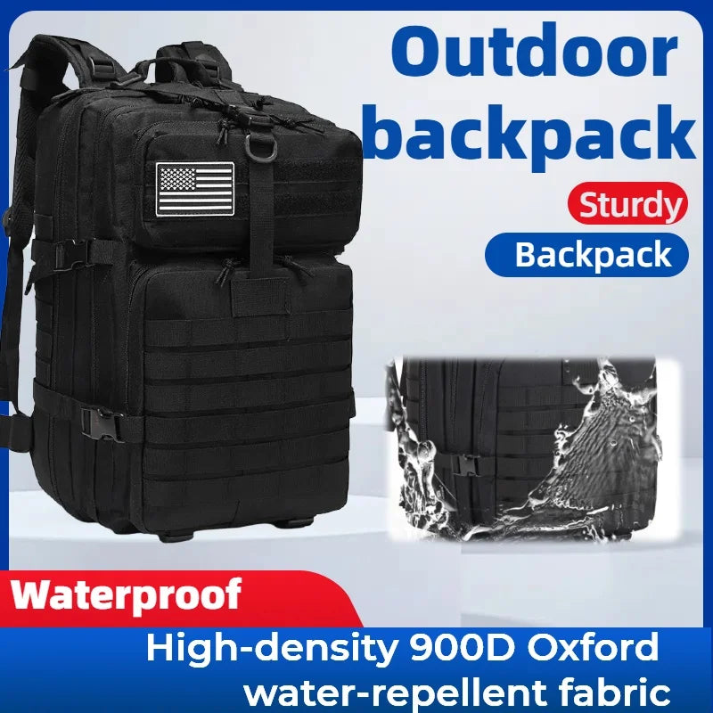 Outdoor tactical backpack, lightweight with waterproof function, large capacity,