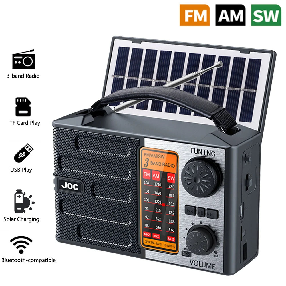 Portable Solar Radio MP3 Player/ Bluetooth Speaker