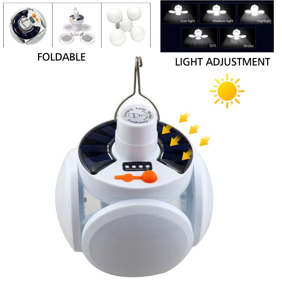 Rechargeable LED Camping Lantern With folding LED floodlight Portable