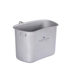Cooking Set, Titanium Military Canteen, Cookware Bowl Kettle With Camouflage Storage Bag