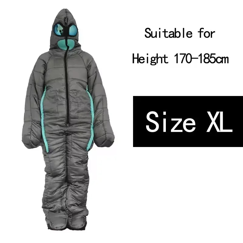 Durable Camping Wearable Full Body Walking Sleeping Bag Pouch Aliens