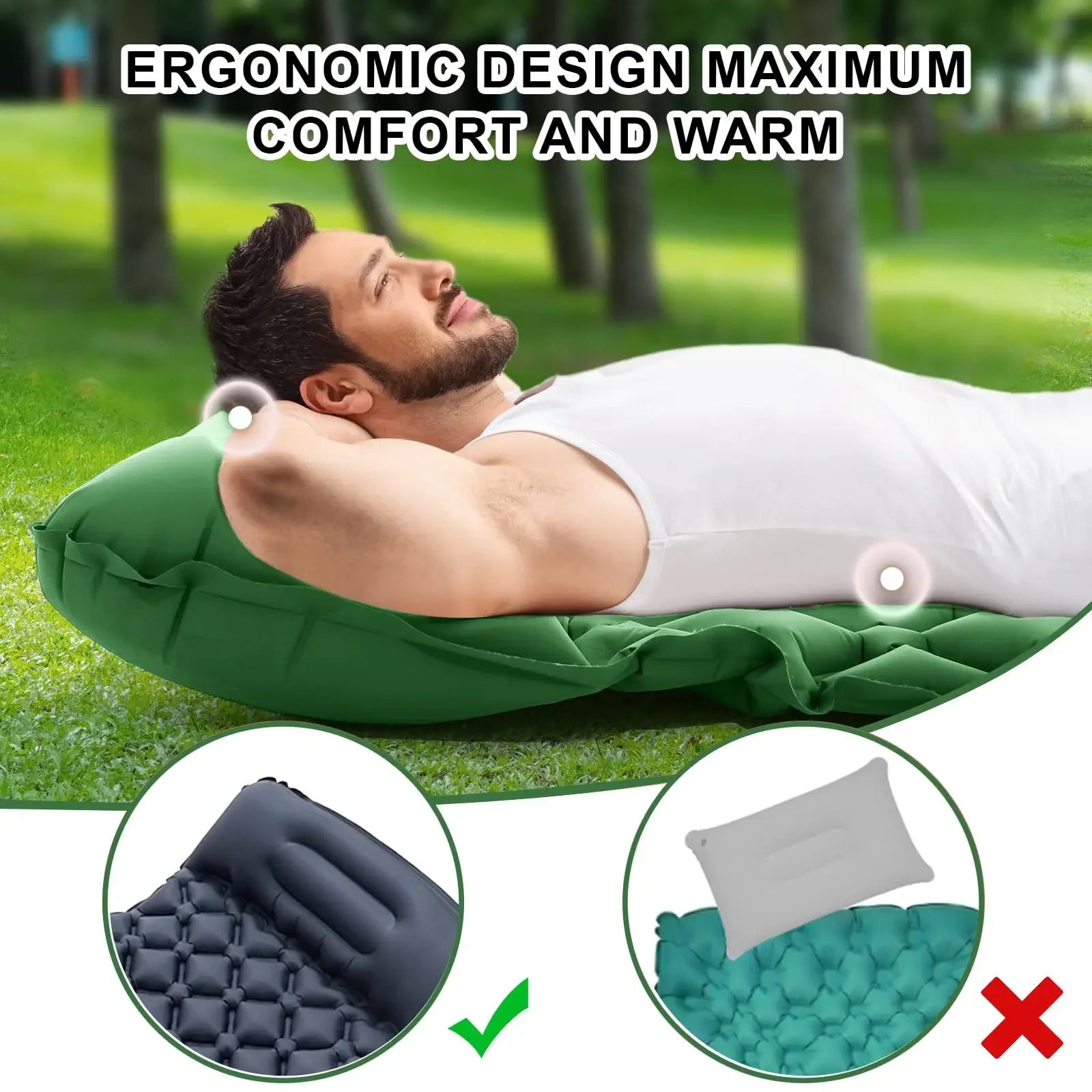 Sleeping Pad for Camping - Ultralight Air Mattress