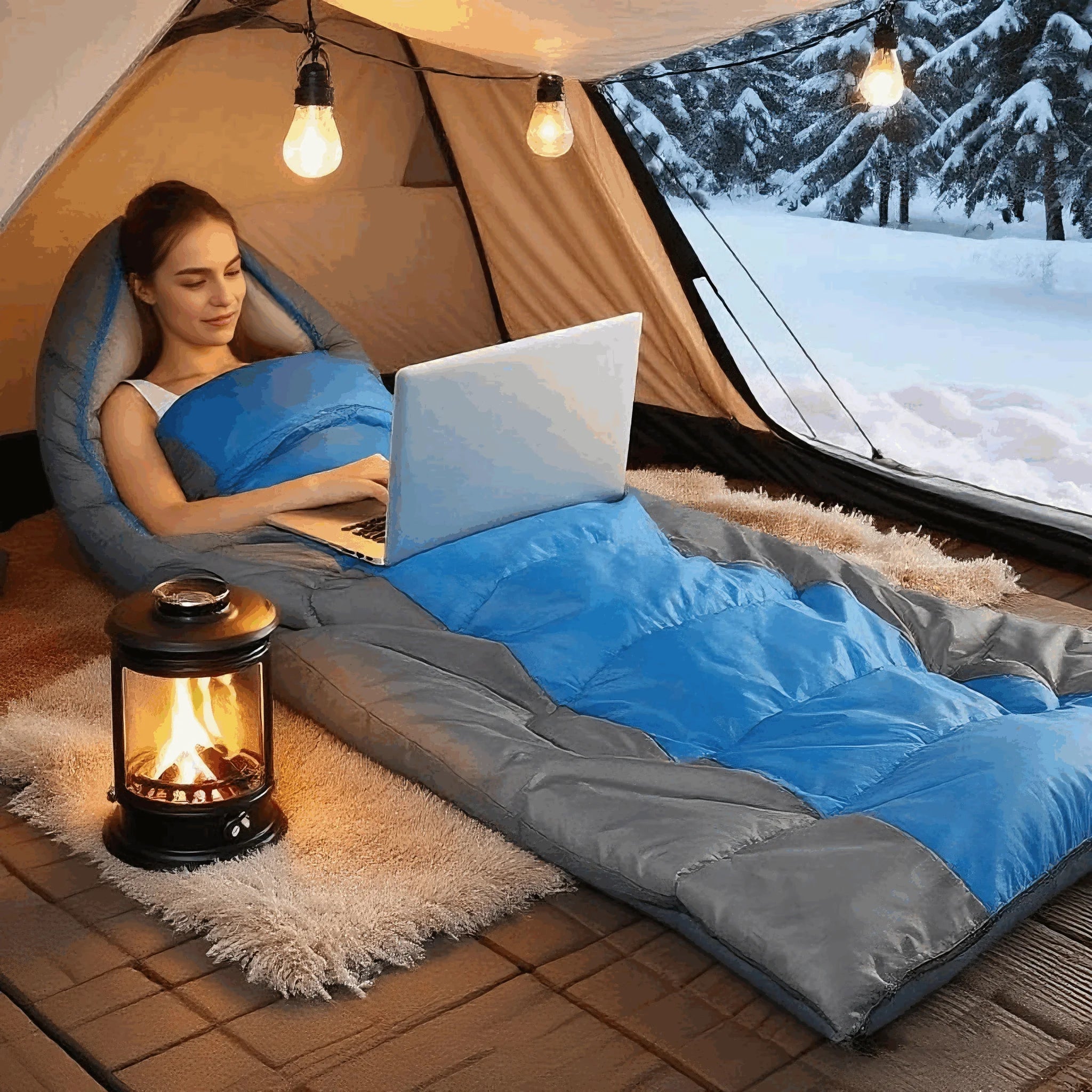 1 Adult Sleeping Bag, Outdoor Camping,