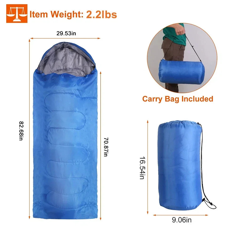 Cotton Sleeping Bags for Adults Cold Weather Camping Hiking