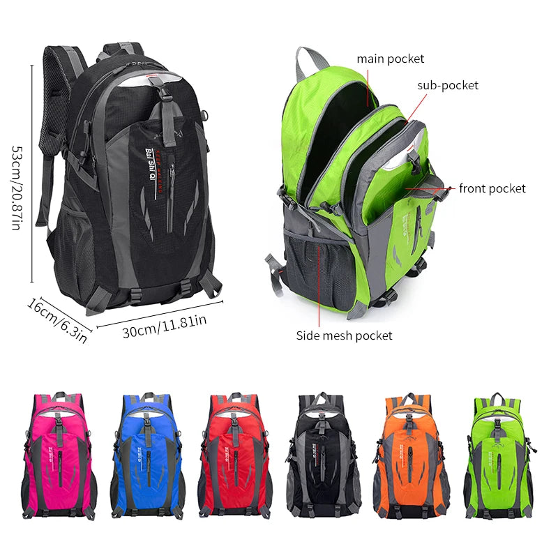 Camping Backpack 40 Liters Large Capacity