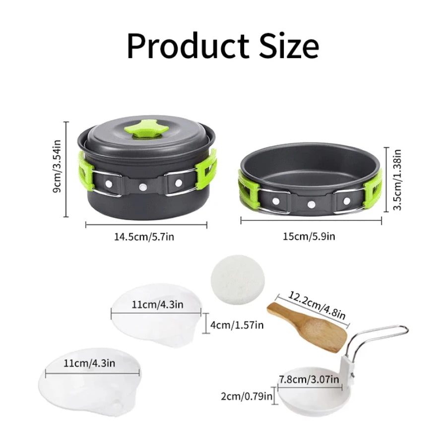 Camping Cookware Set Backpacker's Cooking Set: Durable