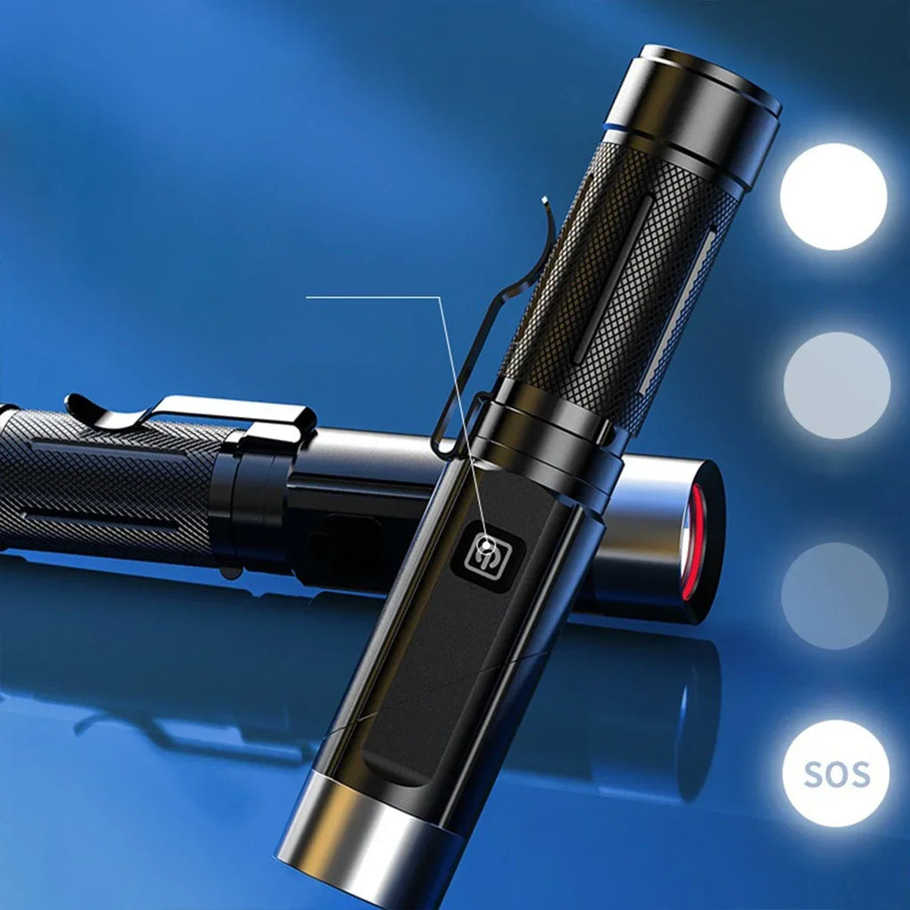 LED Flashlight Rechargeable Magnetic Light Camping Emergency Torch Waterproof
