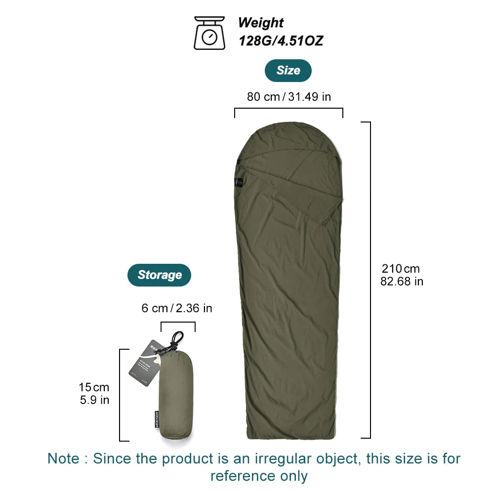 Outdoor Camping Sleeping Bag Liner Ultralight Mummy