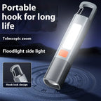 Strong Lighting ABS Flashlamp USB Charging Portable Outdoor EDC Torch