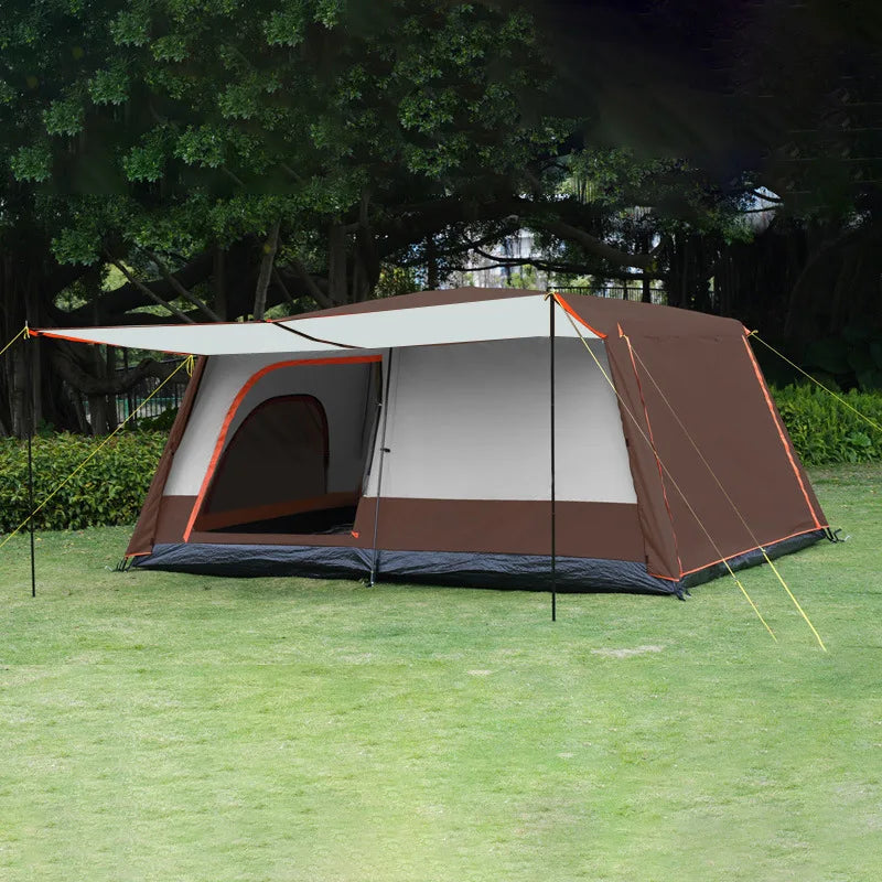 Manufacturer customizes all-inclusive tents, two bedrooms and three halls, outdoor camping double-layer waterproof tents,