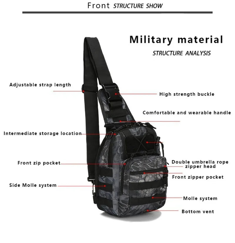 Hiking Trekking Backpack Sports Climbing Tactical Cross Shoulder