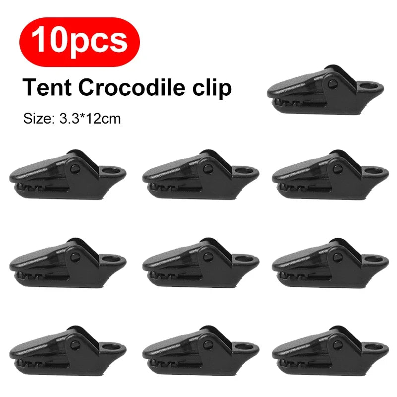 10/20/50pcs Tent Clips for Outdoor Tarpaulin / Camping Tent Hook Crocodile Clamp