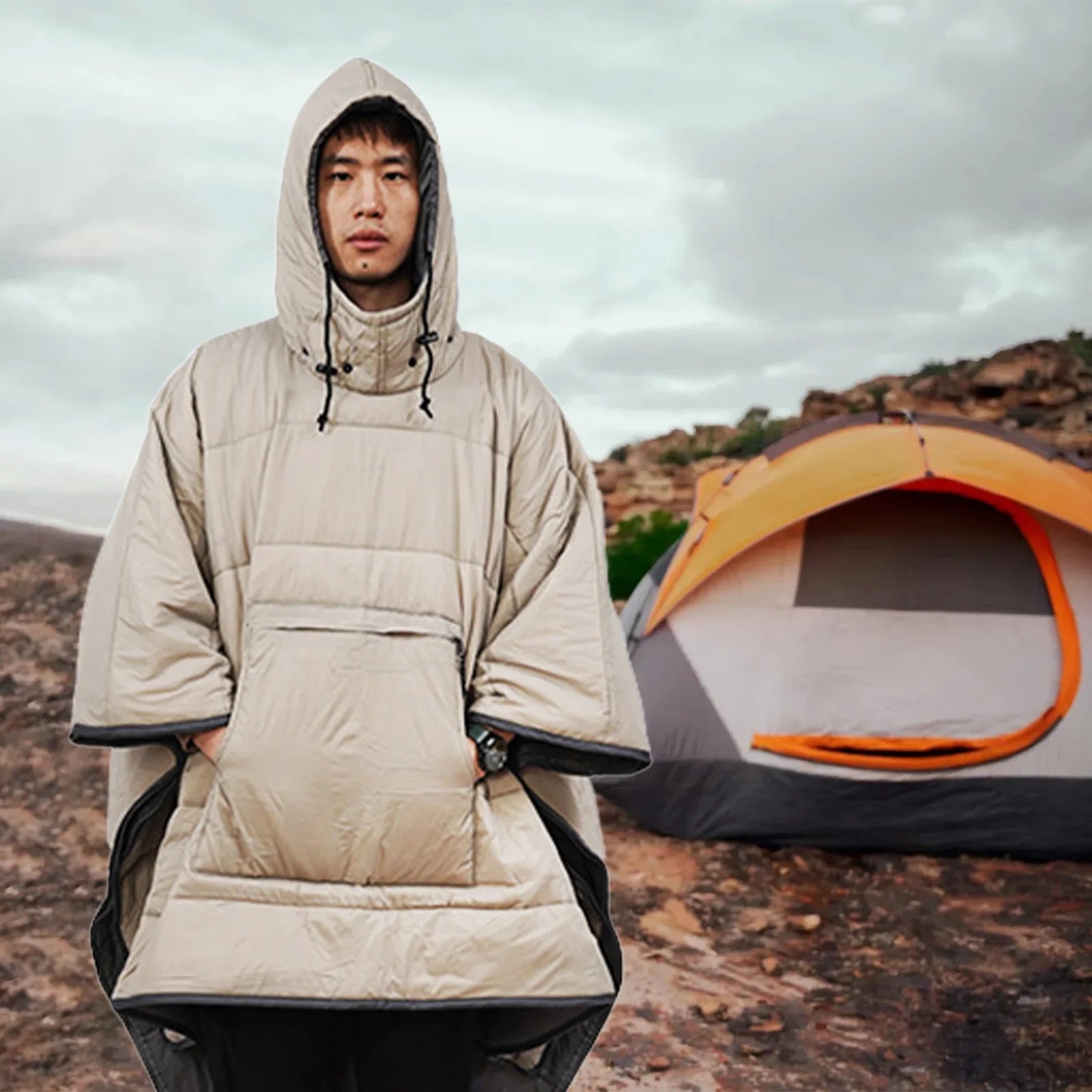 Outdoor Camping Warm Sleeping Bag Cloak