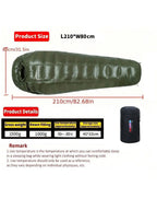Outdoor camping, three-dimensional grid design, mummy style. Sleeping Bag