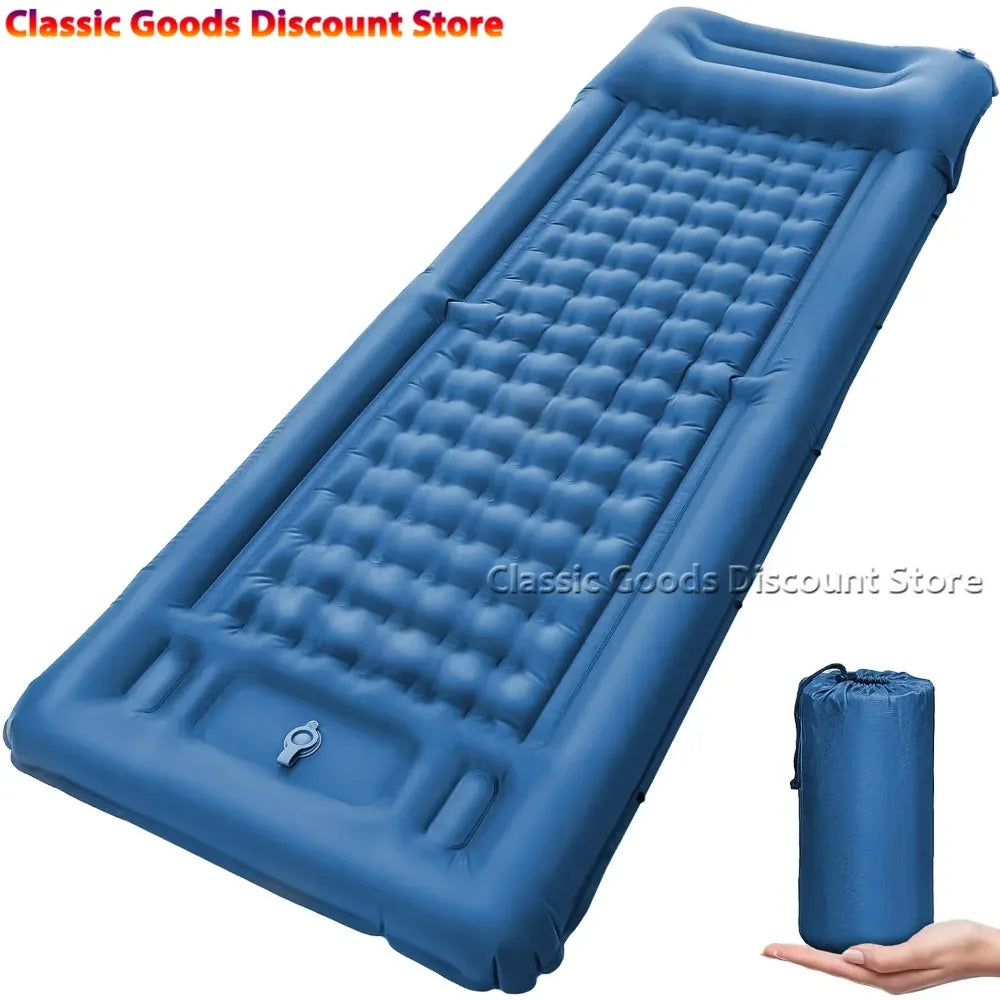Outdoor Sleeping Pad Camping Inflatable Mattress with Pillows
