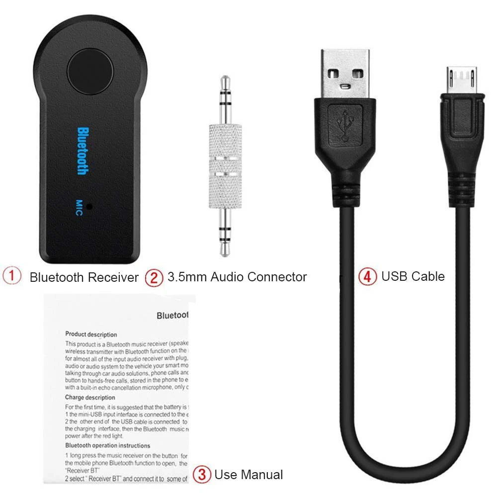 Speaker Receiver Bluetooth AUX Receiver Stereo Output Music