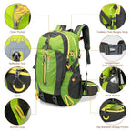 New Camping Backpack 40 Liters Large Capacity Travel Canvas Bag Outdoor