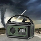 Radio Solar Hand Crank with Flashlight SOS Alarm Power Bank