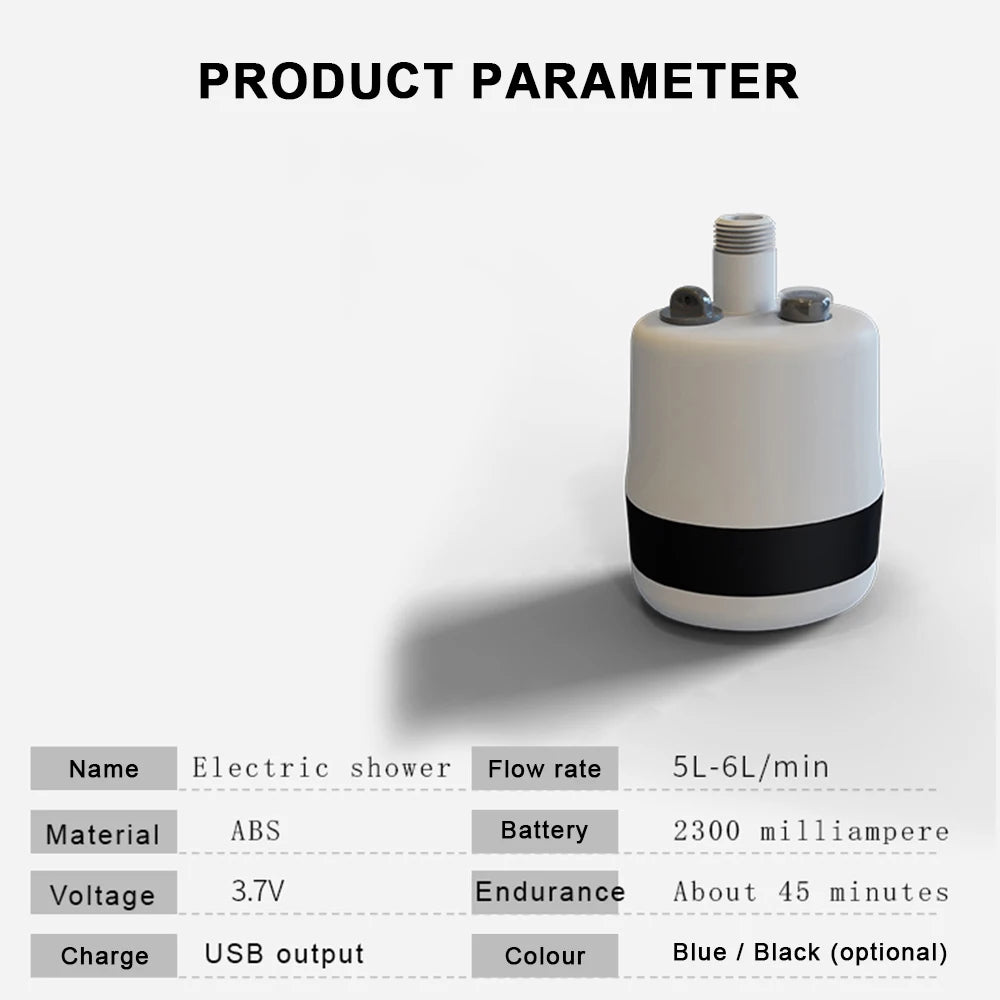 Camping Outdoor Electric Shower Battery Powered