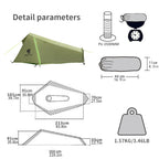 Outdoor Tent Double Layers Waterproof Single Person 3