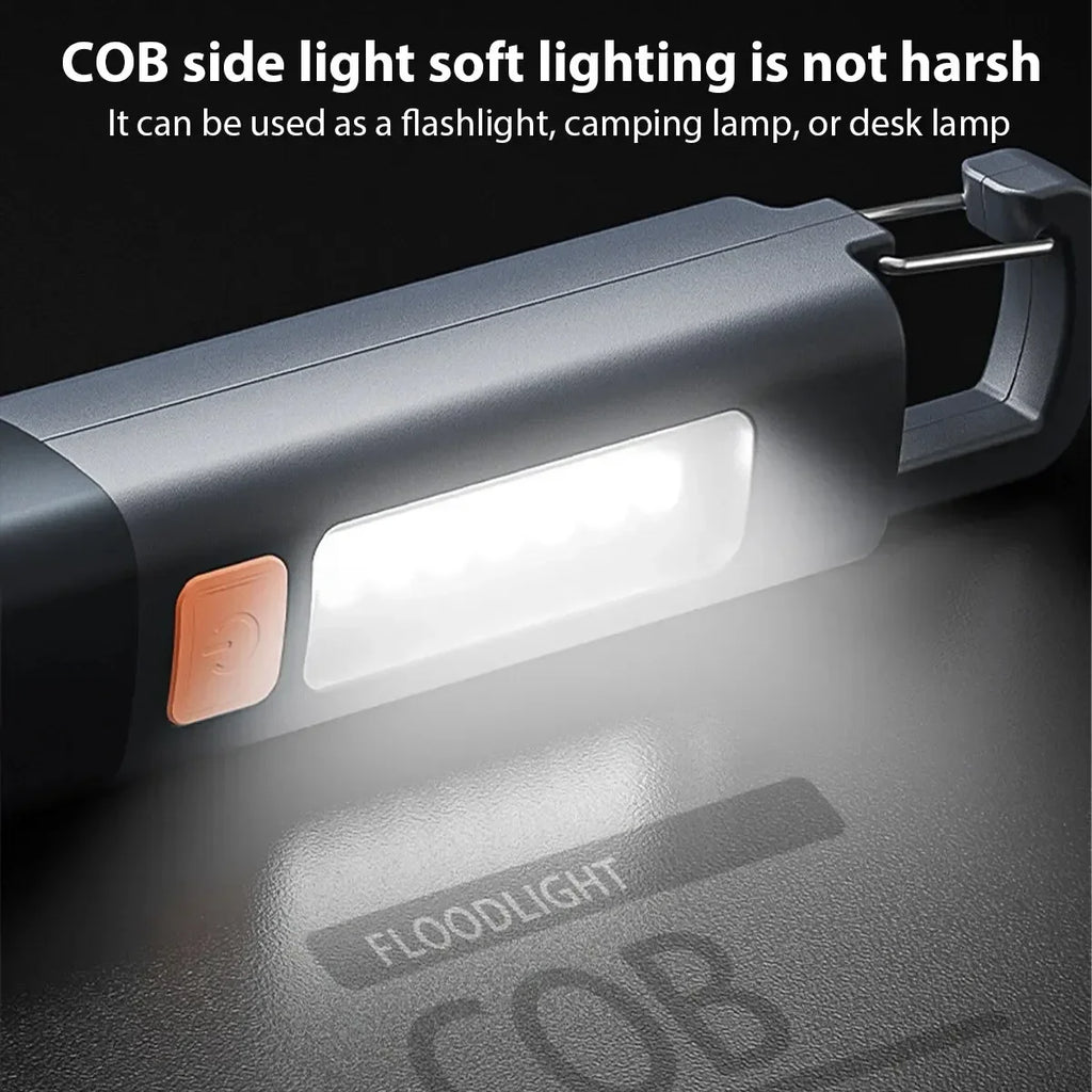 Strong Lighting ABS Flashlamp USB Charging Portable Outdoor EDC Torch