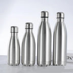 Stainless Steel Water Bottle 1 Liter, Sport Travel Cups,  500 750 1000ml Water Bottles