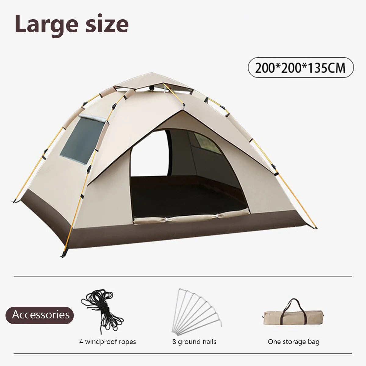 2-4 Person Outdoor Waterproof Folding Tent