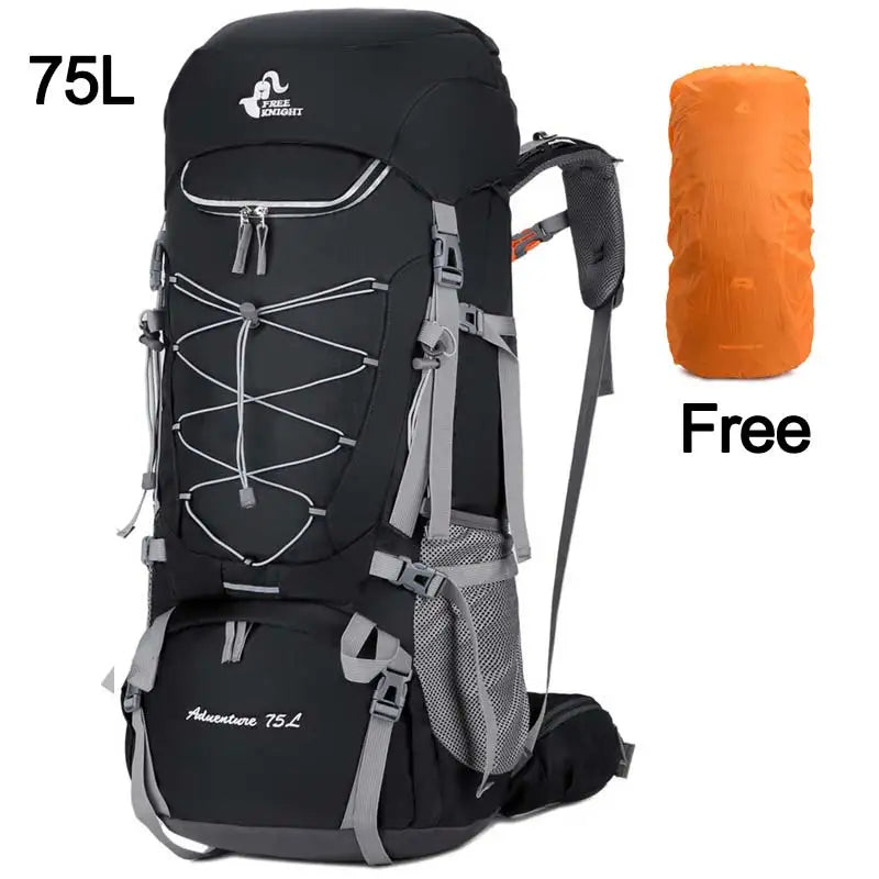 75L Camping Backpack Travel Sport Bag With Rain Cover