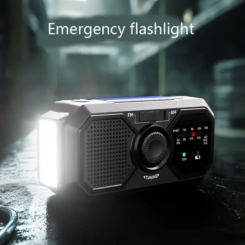 Portable Solar Radio, Emergency Kits first Aid Radio with Crank, Power station USB