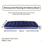 Inflatable Flocking Camping Bed Mat Single Person Outdoor