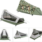 Outdoor Tent Double Layers Waterproof Single Person 3