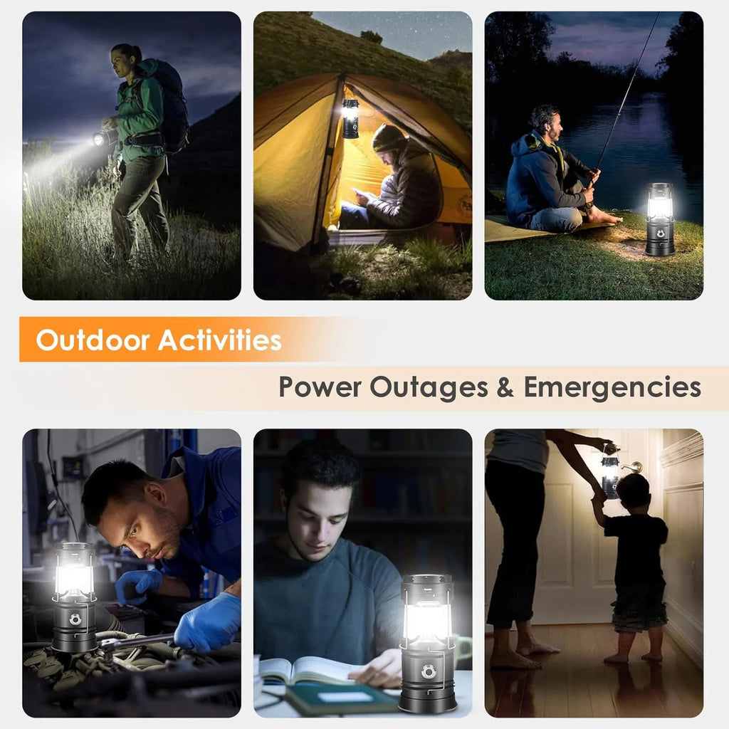 Solar Camping Tent Lamp LED Portable Multifuctional  Flashlight Waterproof