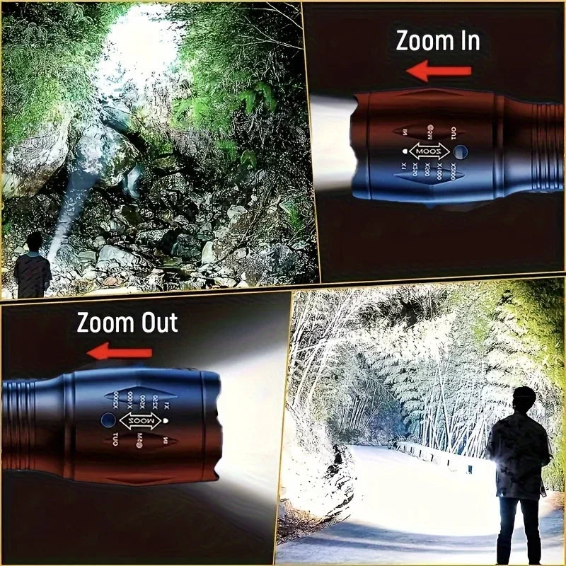 LED Flashlights, Portable Flash Light With 5 Modes