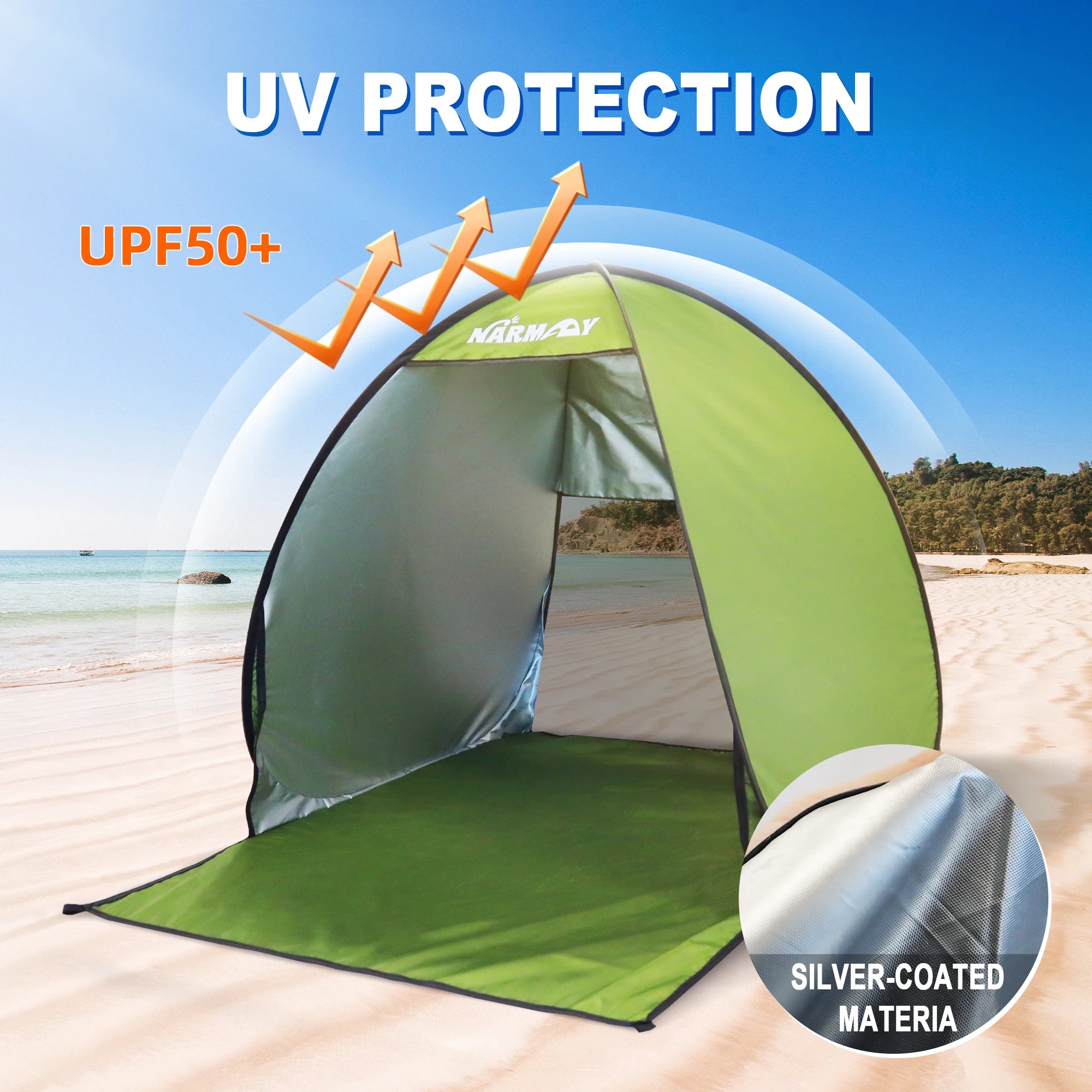 Pop-Up Beach Tent UV-resistant & Waterproof Sunshade