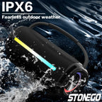 Outdoor Bluetooth 53 Wireless Speaker IPX6 Waterproof RGB Lantern Subwoofer