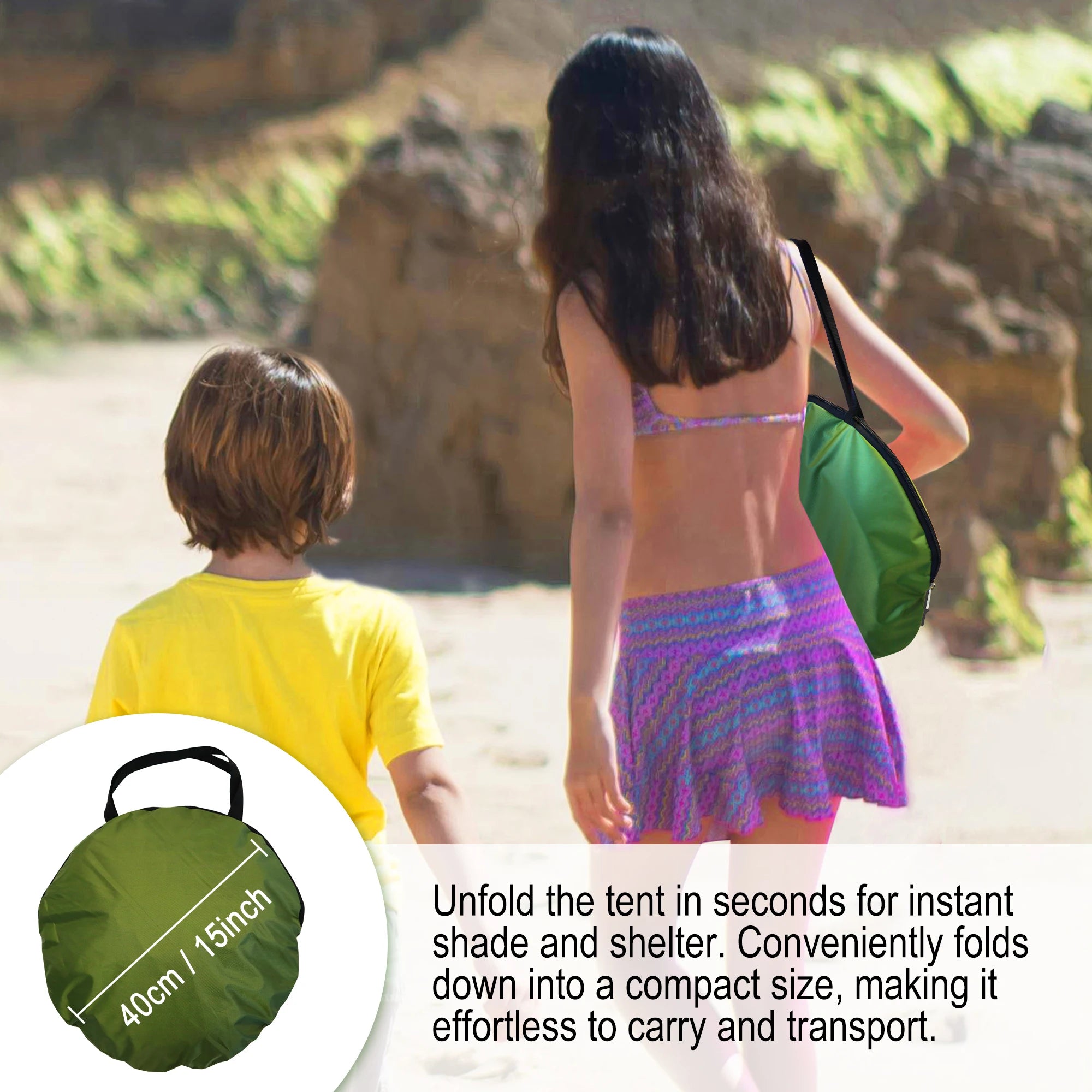 Pop-Up Beach Tent UV-resistant & Waterproof Sunshade