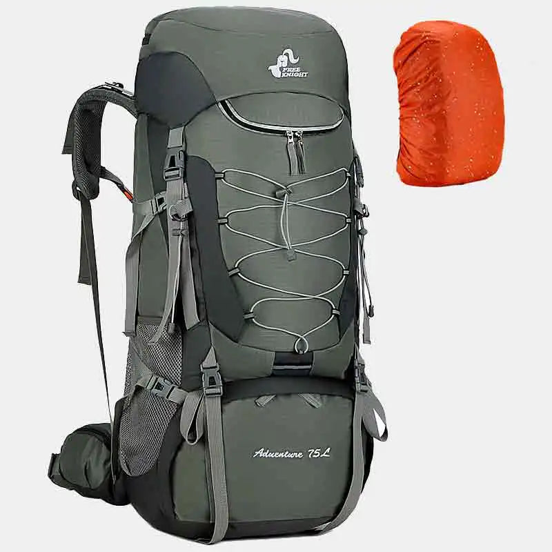 75L Camping Backpack Travel Sport Bag With Rain Cover