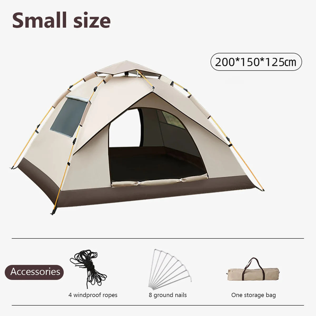 2-4 Person Outdoor Waterproof Folding Tent
