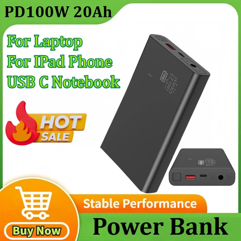 External Battery Pack for Laptop/IPad Phone